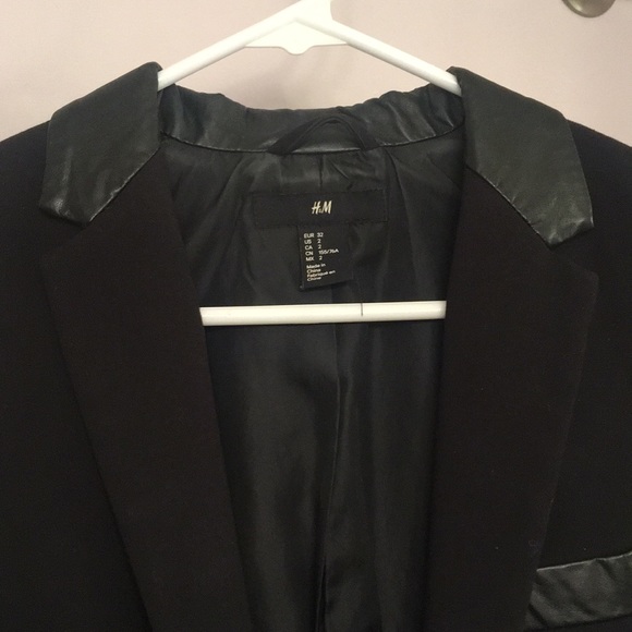 Black cotton and leather vest - Picture 3 of 5